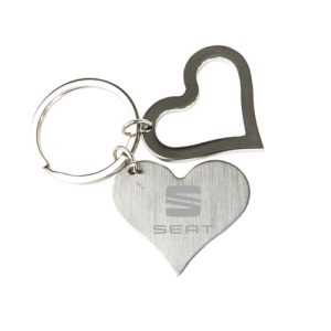 llavero corazon con grabado láser