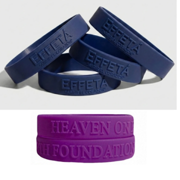 pulsera silicon sobre relieve